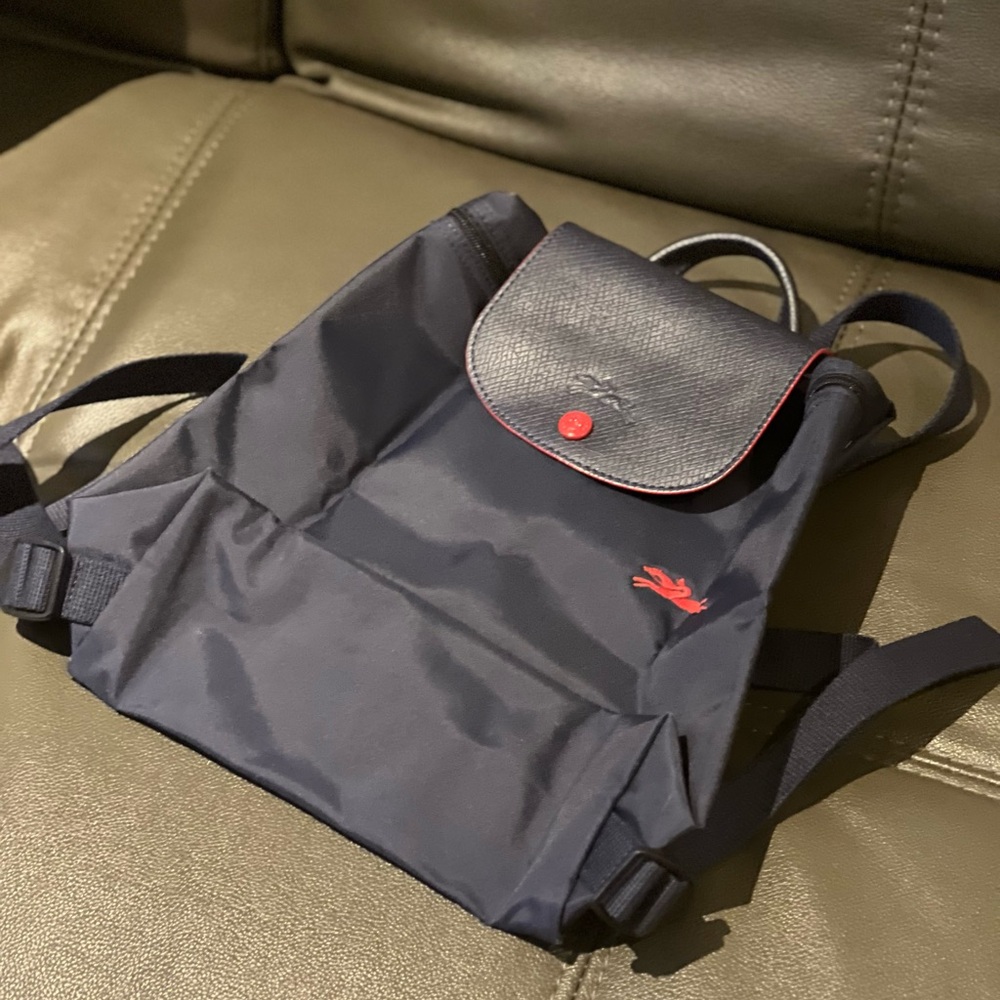 Longchamp Navy Blue Mini Backpack